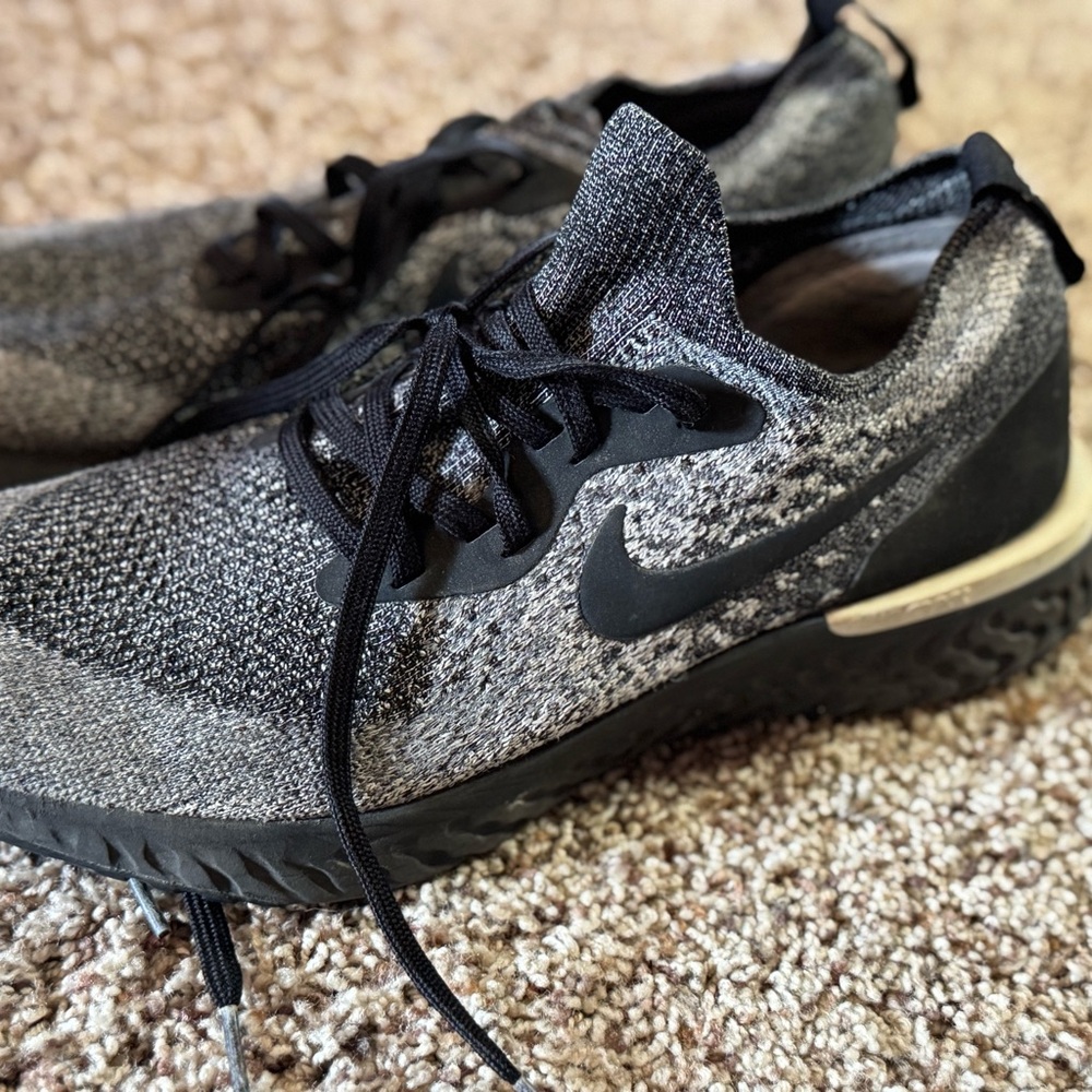 Nike Black and Gray Running Shoes